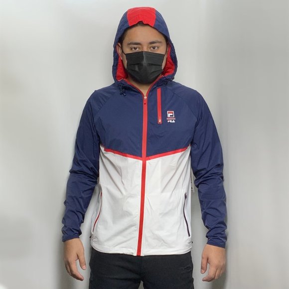 Men's Fila NavyWhiteRed Windbreaker Jacket